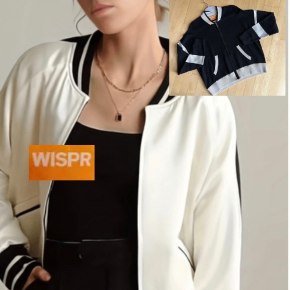 WISPR Varsity style Zip up jacket/cardigan, M. CB2509